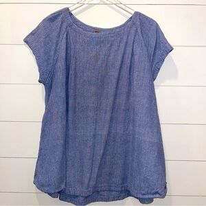 Free People Blue Blouse
